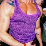 Men's Purple Sequin Tank Top+Shorts Two Piece Set