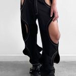 Casual Cut Out Loose Pants