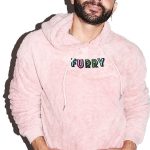 Casual Letter Print Faux Fur Hoodie [Pre-Order]