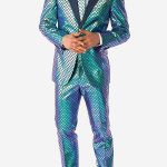 Glitter Fish Scale Blazer Pants Two Piece Set [Pre-Order]