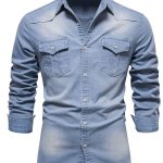 Casual Denim Washed Loose Fit Shirt