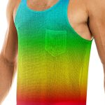 Gayparadise Rainbow Mesh Sleeveless See-Through Tank Tops