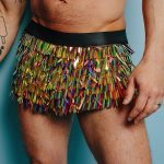 Gayparadise Rainbow Layered Sequin Elastic Waist Shorts