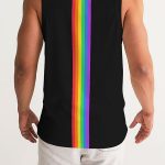 Rainbow Striped Loose Casual Solid Color Tank Top