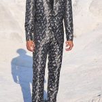 Dragonfly Print Satin Blazer Pants Two Piece Set [Pre-Order]