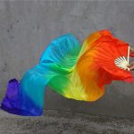 Rainbow Gradient Dance Performance Prop Fan