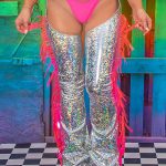 Gayparadise  Glitter PVC Fringe Patchwork Crotchless Chaps