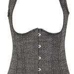 Retro Waist Bustiers Grey Denim Slim Corset