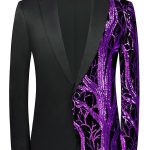 Sequin Patchwork Slim Fit Festival Blazer