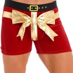 Christmas Golden Bow Decor Red Velvet Boxers [Pre-Order]