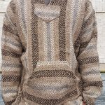 Casual Striped Loose Fit Knit Hoodie