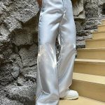 Gayparadise  Casual Loose Fit Silver Pants