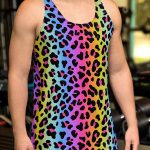 Men's Rainbow Leopard Cheetah Print Tank Top