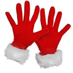 Christmas Colorblock Faux Fur Velvet Patchwork Gloves