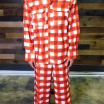 Christmas Red And White Plaid Shirt Pants Pajama Two Piece Set [Pre-Order]