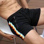 Gayparadise Men's Casual Rainbow Striped Running Fitness Three-Point Shorts