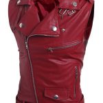 PU Leather Multi-Zip Lapel Slim Fit Jacket