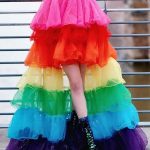 Gayparadise Tulle Irregular Overlay Ruffles Rainbow Slip Tutu Dress