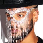 Rhinestone Chain Long Tassels Masquerade Costume Mask