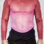 Gradient See Through Mesh Long Sleeve Stretchy Top [Pre-Order]