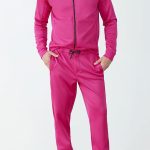 Hot Pink Zipper Jacket Drawstring Pants Two Piece Set [Pre-Order]