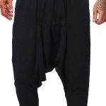 Colorblock Casual Tapered Harem Pants With Pocket