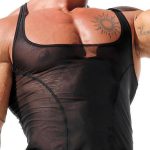 See Through Mesh Slim Fit Stretchy Tank Top