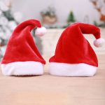 Christmas Santa Claus Velvet Fur Trimmed Hat