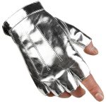 PU Leather Half Finger Short Gloves