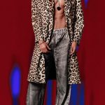 Casual Leopard Heart Print Oversized Trench Coat [Pre-Order]