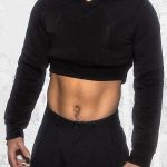 Casual Long Sleeve Slim Fit Crop Hoodie