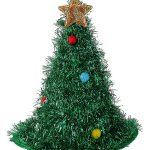 Tinsel Star Ball Decor Multicolor Christmas Tree Hat