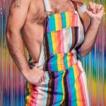 Gayparadise Rainbow Striped Festival Overalls With Pockets