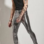 Gayparadise Laser Metallic Coated Festival Skinny Silver Pants