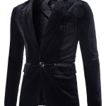 Casual Velvet Lapel Collar Slim Fit Blazer