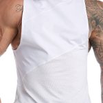 Men's Hooded Patchwork Irregular Hem Sporty Tank Top