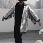 Sequin Fringe Patchwork Silver Cardigan [Pre-Order]