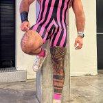 Gayparadise Black And Pink Striped Patchwork Sleeveless U-Neck Romper