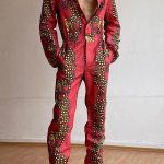 Gayparadise Pattern Print Turndown Collar Long Sleeve Shirt Festival Jumpsuit