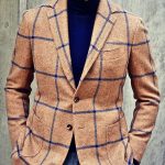 Casual Plaid Print Lapel Collar Blazer