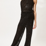 Sequin Mock Neck Tank Top Pants Party Two Piece Set [Pre-Order]